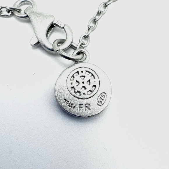 Freida Rothman Blue Pendant & Matte Platinum Rhodium Over Silver Necklace - Picture 4 of 5